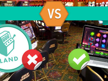 land vs online casino