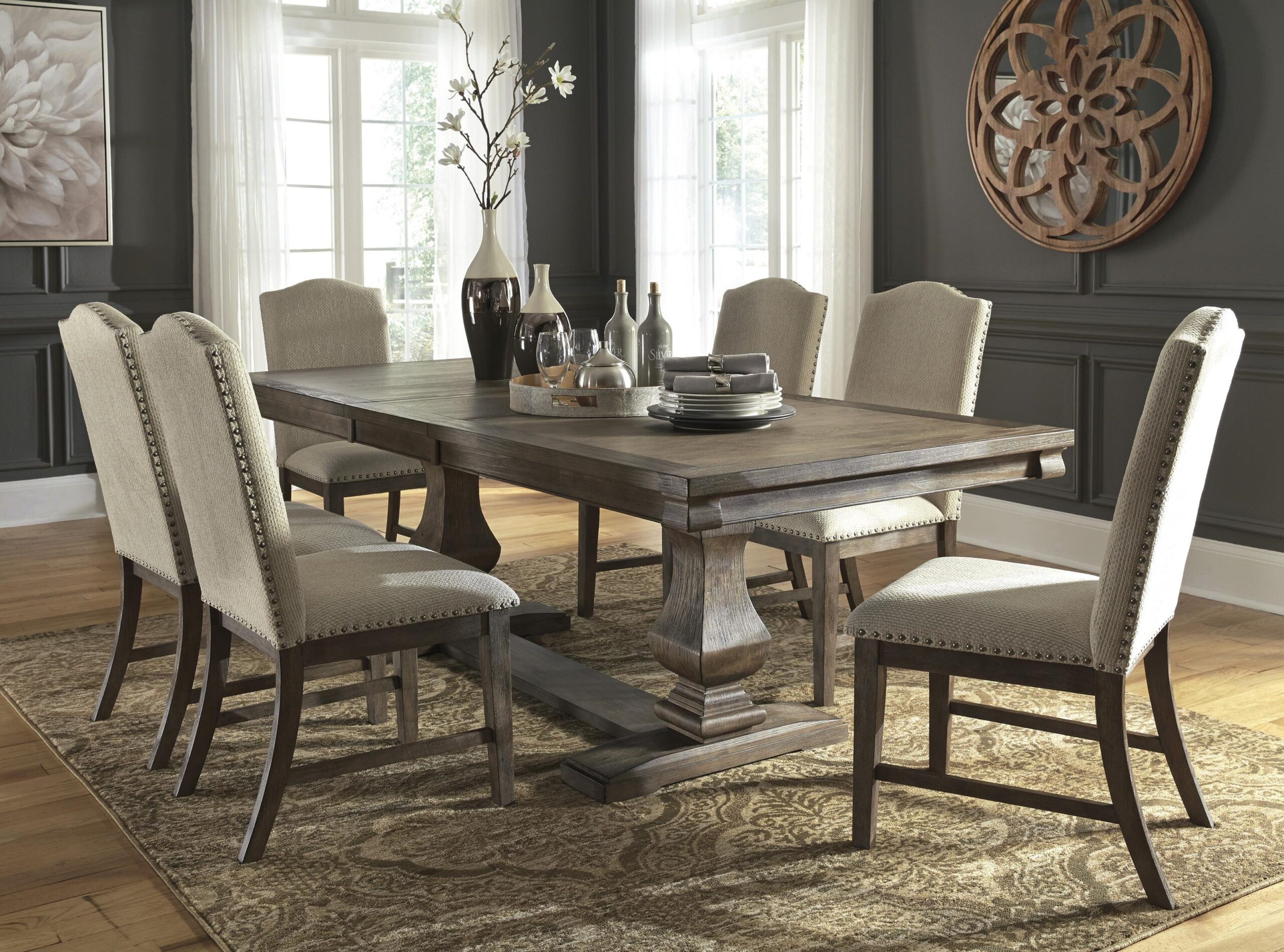 dining table chairs furniture johnelle sets gray d776 piece decor decoration dekorationcity bench 2021 pensacolavoice side stylish