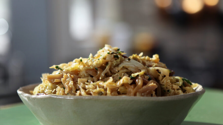 Rice with Cabbage and Bacon Recipe