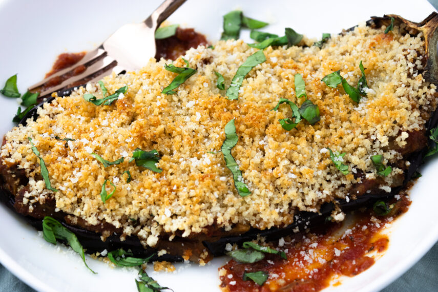 The Perfect Complement: Rice-Stuffed Eggplant Parmesan